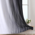 Estelar Textiler Ombre Blackout Curtains 102 Inches Long 2 Panels Set, Black and Greyish White Thermal Insulated Drapes for Bedroom, Full Room Darkening Grommet Curtains for Living Room, 52Wx102L