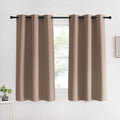 NICETOWN Blackout Window Curtains and Drapes for Kitchen, Set of 2, 42 by 60 Inch, Cappuccino, Window Treatment Thermal Insulated Solid Grommet Blackout Drapery Panels