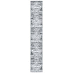 Lansny Modern Abstract Runner Rug 2x12, Black Grey White Washable Long Kitchen Runner Non-Slip Soft Hallway Rug Runner Thin Print Faux Wool Carpet for Entryway Bedroom Laundry Room Indoor Home Decor