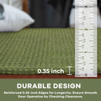 KOZYFLY Extra Long Runners for Hallways 3x18 ft Washable Kitchen Runner Non Slip Rubber Backed Hallway Rug Cotton Entryway Runner Rug Floor Carpet for Indoor Hall, Kitchen, Olive Green/Earthy Green