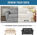 H.VERSAILTEX 3 Piece Stretch Sofa Covers for 2 Cushion Sofa Couch Covers for Living Room Sofa (Base Cover Plus 2 Seat Cushion Covers) Thicker Jacquard Fabric (Large Sofa, Porcelain White)