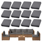 DREAHOTEXTIL 8Pcs Outdoor Cushion Covers, Elastic Patio Cushion Covers