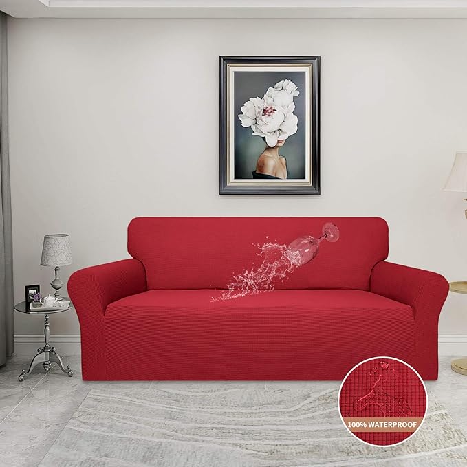 Easy-Going 100% Waterproof Couch Cover, 3 Cushion Couch Slipcover for Sofa