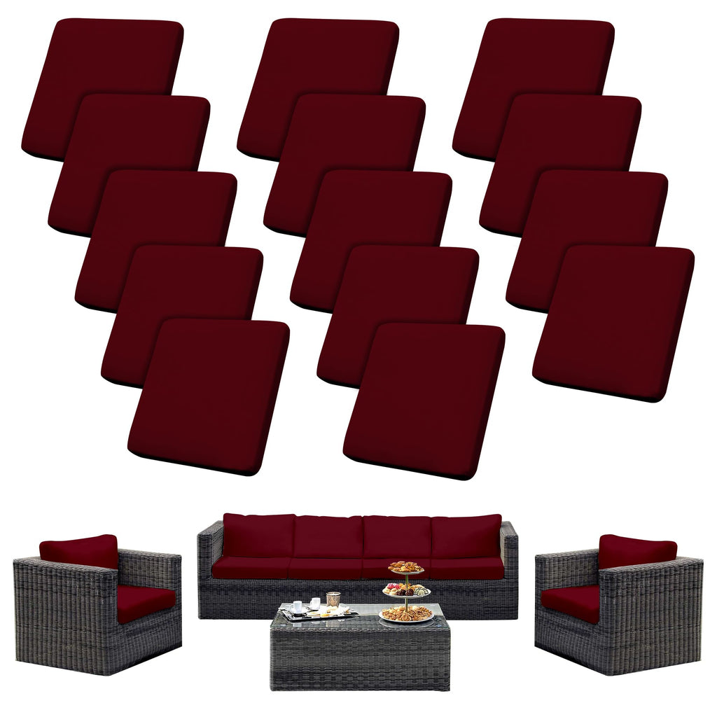SUKAIKEQA 8PCS Patio Cushion Covers.Patio Furniture Couch SeatSlipcovers