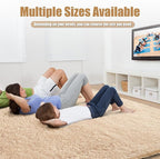 Shag Area Rug for Bedroom 4x6,Beige Fluffy Area Rugs for Living Room,Soft Fuzzy Rug Non-Shedding Indoor Plush Carpet for Kids Bedroom Nursery Dorm Home Decor