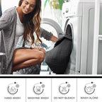 TAOCOCO 100% Waterproof Loveseat Recliner Cover, Non Slip Split Loveseat Covers for Reclining Loveseat with Elastic Straps, Washable Recliner Chair/Furniture Protector for Kids Pets(2 Seater, Black)