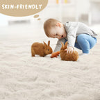 LOCHAS 2x8 Runner Rugs for Hallway, Fluffy Area Rugs for Bedroom, Cream