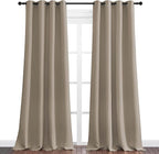 NICETOWN Taupe Blackout Curtains 120" Long for Office, Dining, Guest Room, 55" Wide, 2 Pieces, Sound Reducing Heat and Cold Block Curtain Panels for Modern Decorative