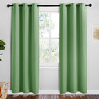 NICETOWN Froest Green Blackout Curtains 78 inches Length for Bedroom, 2 Panels, 42" Wide, Thermal Insulated Decoration Drapes for Office Window