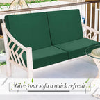 Newwiee Set of 4 Stretch Patio Cushion Covers Sofa Couch Seat Chair Slipcovers Cushion Cover Replacement Furniture Protector for Pets Washable(Pine Green,Seat Cover,Solid)