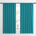 NICETOWN Peacock Blue Blackout Curtains Panels for Window, Thermal Insulated Rod Pocket Blackout Drapes/Draperies for Living Room (2 Panels, W62 x L63 inches)