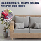 8Pcs Stretch Patio Cushion Covers, Outdoor Couch & Sofa Replacement Slipcovers for Patio Furniture Cushion Covers, Washable Reusable Furniture Protector