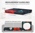 8Pcs Outdoor Cushion Covers, Patio Cushion Covers,Stretch Elastic Slipcovers, Replacement Washable & Reusable Furniture Protector for Patio Couch (Peony-Pattern,Cover Only)