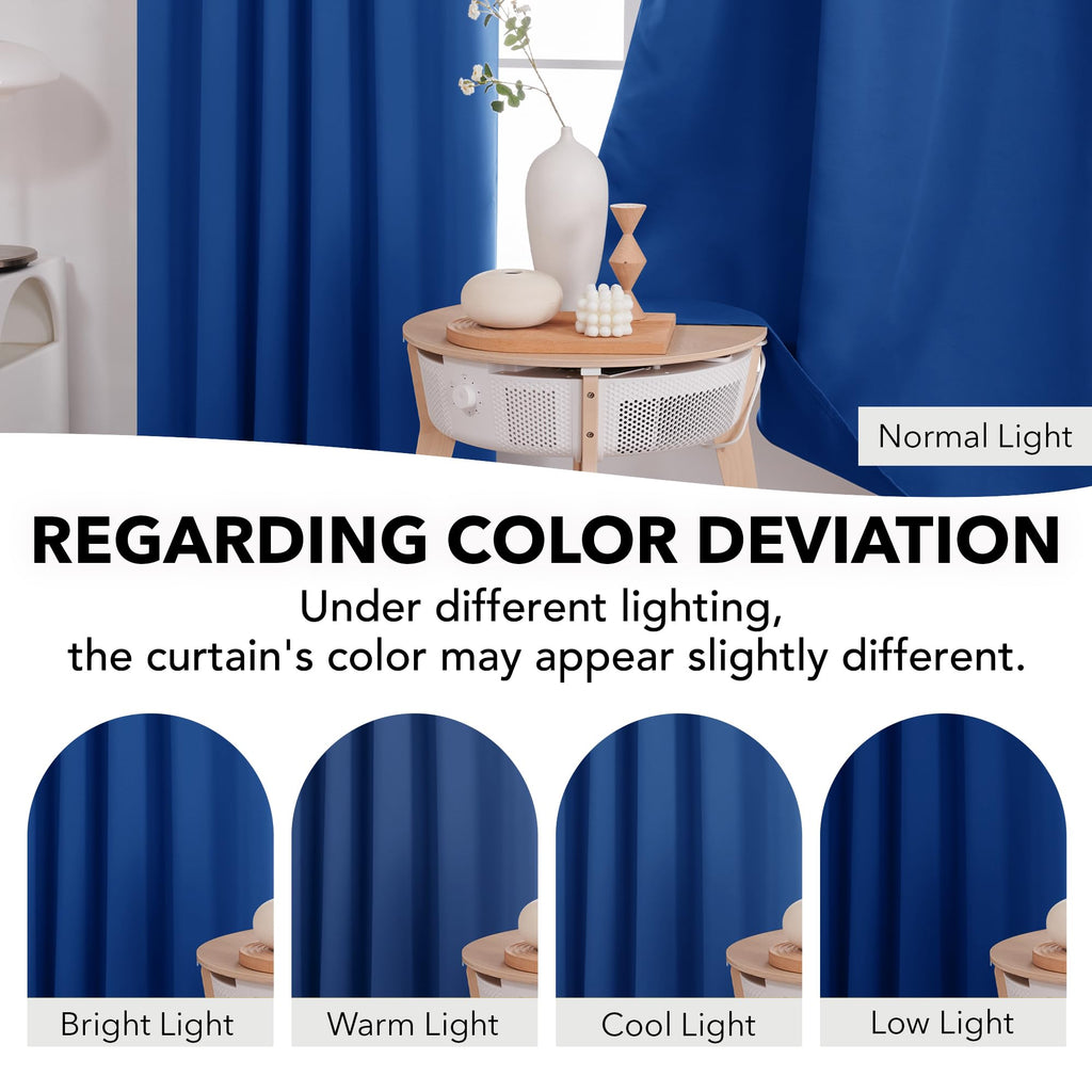 Deconovo Blackout Curtains for Bedroom, Living Room Curtains 84 Inches Long