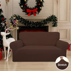 Easy-Going Stretch Loveseat Couch Covers Washable Coffee