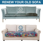 Smiry Printed Couch Cushion Covers, Stretch Couch Covers for Sofa