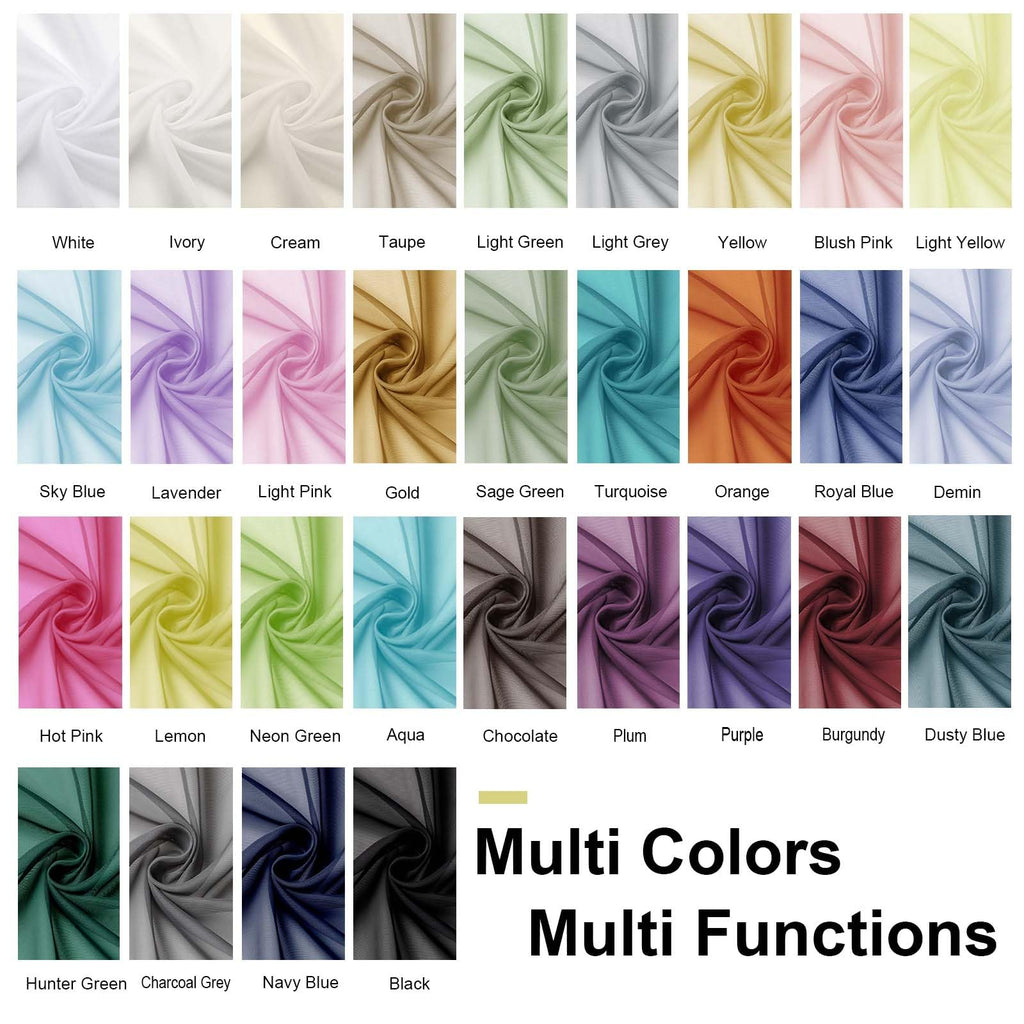 OWENIE Green Sheer Curtains 72 Inches Long 2 Panels Set for Christmas Decoration, Light Filtering Sheer Curtain Rod Pocket Clear Drapes for Living Room Bedroom Window Sliding Door, Each 42 x 72 Inch