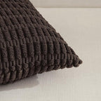 Fancy Homi 4 Packs Boho Dark Brown Decorative Throw Pillow Covers 26x26 Inch for Living Room Couch Bed Sofa, Rustic Modern Farmhouse Home Decor, Soft Plush Corduroy Cute Square Cushion Case 66x66 cm