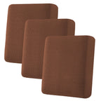H.VERSAILTEX Super Stretch Individual Seat Cushion Covers - Sofa & Couch Cushion Slipcover Sets - Thick Jacquard Textured Twill Fabric (3 Piece, Caramel)