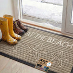 GORILLA GRIP 100% Waterproof All-Season WeatherMAX Doormat, 47x35, US Designed Natural Rubber, Stain and Fade Resistant, Low Profile Indoor Outdoor Door Mats, Easy Clean Patio Mat, Sand Beach