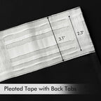 MIULEE Black Back Tab Blackout Curtains 132 Inch Length 2 Panels Set for Living Room Bedroom Privacy, Halloween Rod Pocket/Pinch Pleat Thermal Insulated Room Darkening Pleated Light Blocking Drapes