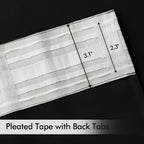 MIULEE Black Back Tab Blackout Curtains 52x94 Inch Long 2 Panels Set