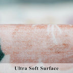 Hallway 4x10 Washable Area Rugs: Indoor Floral Scalloped Rug for Kitchen Entryway Farmhouse Nursery Bathroom Soft Carpet with Non Slip Backing Water Resistant Thin Laudry Floor Mat (4x10,Cream)