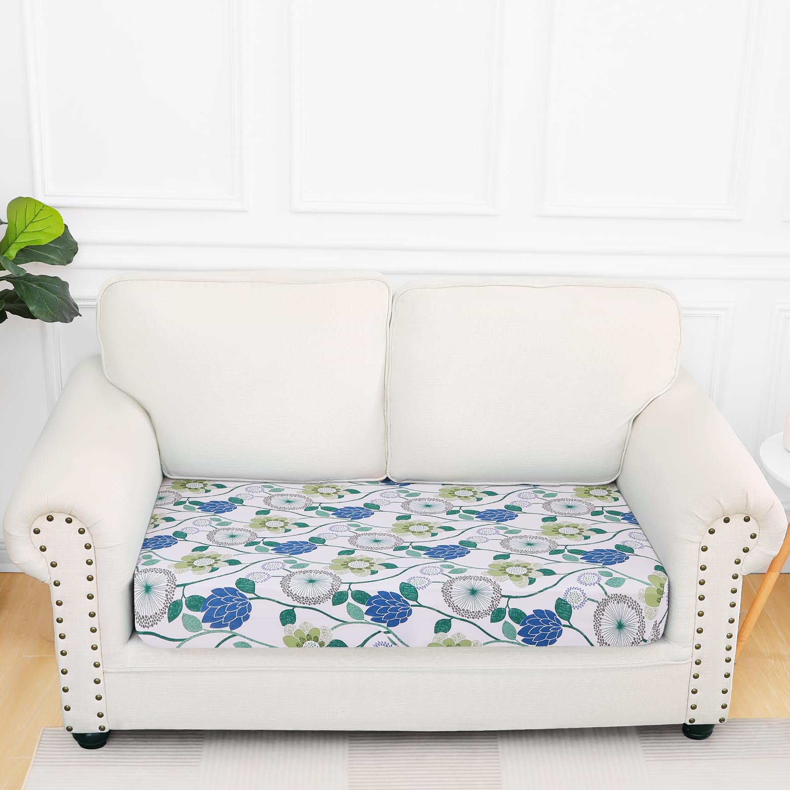Smiry Printed Couch Cushion Covers, Stretch Couch Covers for Sofa