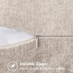 MIULEE Decorative Couch Throw Pillow Covers 20x20 Inch Taupe 2 Pack