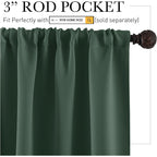 RYB HOME Half Curtain Tiers 36 inch Length, Rod Pocket