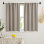 RYB HOME Short Blackout Curtains for Bedroom, Room Darkening Insulated
