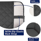 PureFit Reversible Quilted Sofa Cover, Water Resistant Slipcover Furniture Protector, Washable Couch Cover with Non Slip and Elastic Straps for Kids, Dogs, Pets (XX Large, Dark Gray/Beige)