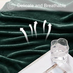 Exclusivo Mezcla Fleece Blanket Twin Size for Bed, Super Soft and Warm, All Season, Cozy, Plush, Lightweight, 60x80 Inches Forest Green