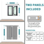 BGment Aqua Blue Room Darkening Curtains 63 Inch for Bedroom - 2 Panels