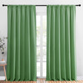 NICETOWN Blackout Curtains Window Draperies, Froest Green, Set of 2, 70 by 95 inches Long, Window Treatment Thermal Insulated Solid Room Darkening Drapes for Bedroom
