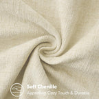 MIULEE Decorative Couch Throw Pillow Covers 18x18 Inch Cream White 2 Pack