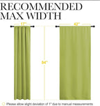NICETOWN Blackout Curtain Panels for Living Room - Thermal Insulated Rod Pocket Top Blackout Drapes for Kid's Room (1 Pair, 42 x 84 Inch, Fresh Green)
