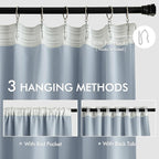 MIULEE Light Blue Back Tab Blackout Curtains 102 Inch Long 2 Panels Set for Bedroom, Rod Pocket/Pinch Pleated Thermal Insulated Living Room Darkening Light Blocking Floor to Ceiling Drapes