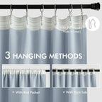 MIULEE Light Blue Back Tab Blackout Curtains 52x84 Inch Length 2 Panels Set
