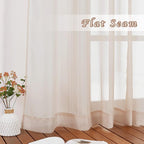 NICETOWN Sheer Taupe Curtains for Bedroom 120 inches Long, Grommet Elegant Voile Sheer Window Treatment Airy & Lightweight Elegant Drape for Living Room, W54 x L120, 2 Panels