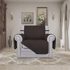 Easy-Going Chair Sofa Slipcover Reversible Sofa Cover Water Resistant Couch Cover Furniture Protector Cover with Elastic Straps for Pets Kids Children Dog Cat (Chair, Chocolate/Chocolate)