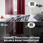 BGment Burgundy Blackout Curtains for Bedroom 63 Inch Long - 2 Panels