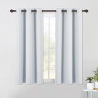 NICETOWN Room Darkening Curtain Panels for Bedroom -Easy-Care Solid Thermal Insulated Grommet Room Darkening Draperies/Drapes (2 Panels, 42 by 54, Platinum-Greyish White)