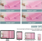 Light Pink Valances for Windows 14 inch Length 2 Panels, Small Voile Sheer Curtains for Bathroom, Soft Fabric Lightweight Light Filtering Kitchen Curtains, Dual Rod Pocket, 2x42Wx14L Inches