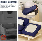 8Pcs Stretch Patio Cushion Covers, Outdoor Couch & Sofa Replacement Slipcovers for Patio Furniture Cushion Covers, Washable Reusable Furniture Protector