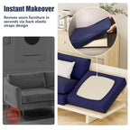 8Pcs Outdoor Cushion Covers, Stretch Patio Furniture Couch Chair Slipcovers