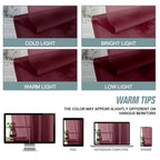 Ebesto Burgundy Sheer Curtains 120 Inches Long 2 Panels, Extra Long Light Filtering Modern Window Curtains for Sliding Glass Door, Rod Pocket Voile Drapes for Living Room Bedroom, 2x42Wx120L Inches