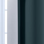 Yakamok Greyish White and Stone Blue Ombre Curtains,Light Blocking Curtains,Room Darkening Grommet Window Drapes for Bedroom(Stone Blue,52x84 Inch,2 Panels)