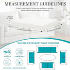 14Pcs Stretch Patio Cushion Covers,Outdoor Couch Covers Replacement,Outdoor Couch & Sofa Slipcovers,for Patio Furniture Cushion Covers,Washable Reusable Furniture Protector (Jade White,Cover Only)