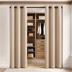MIULEE Closet Curtain for Open Closet Without Door Grommet Top 34x80 Inches